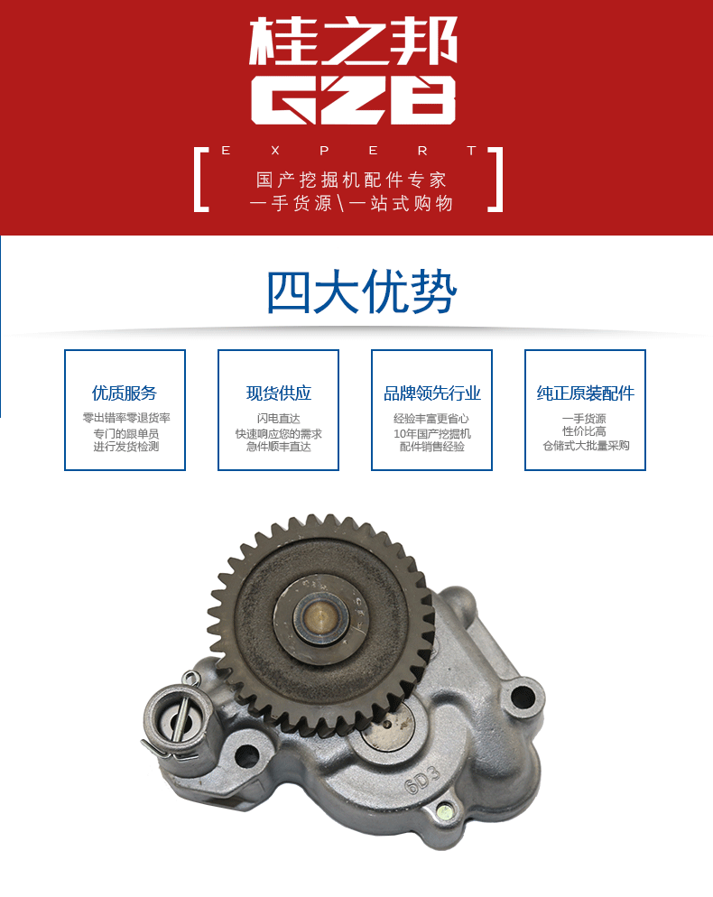 三一挖掘機(jī)機(jī)油泵總成