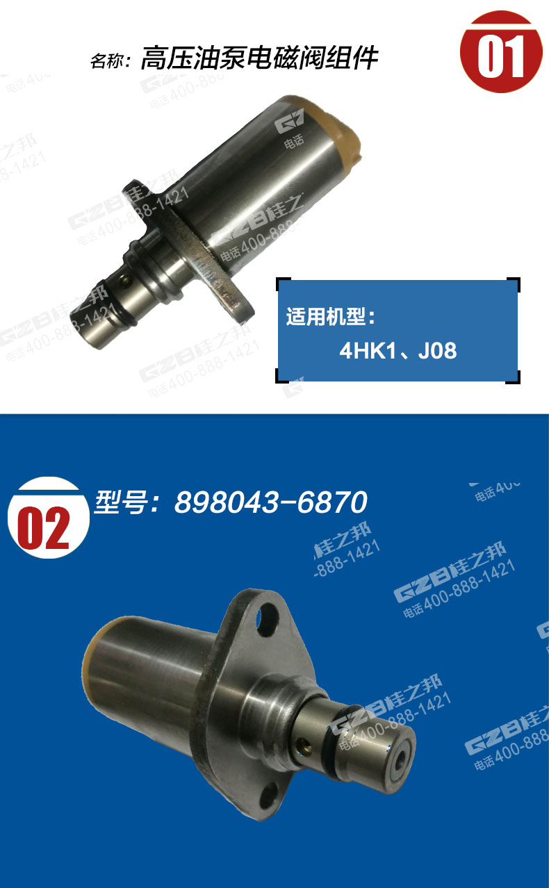 日立挖掘機(jī)高壓油泵電磁閥